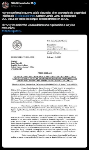 La secretaria general de Morena