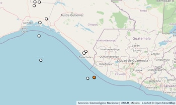 Temblor reportado en Chiapas.
(SSN)