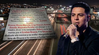 La manta fue encontrada durante la noche del viernes 29 de mayo sobre la Vía Rápida Poniente, una de las principales vialidades de la ciudad fronteriza. (Imagen ilustrativa generada con IA | Infobae México)