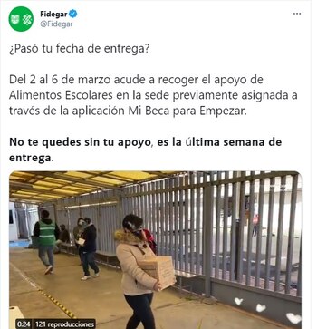 Fidegar apoyo alimenticio