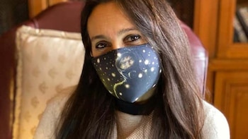 Soledad Quereilhac con el barbijo