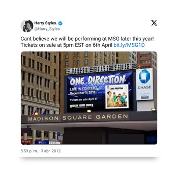 El tweet de Harry Styles.