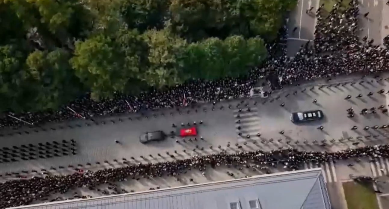 Vista aérea del funeral del rey Harald de Noruega