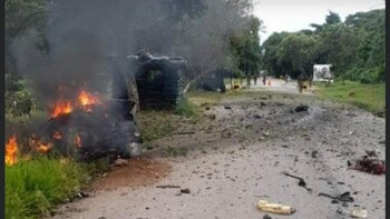 Vehículo con explosivos fue detonado