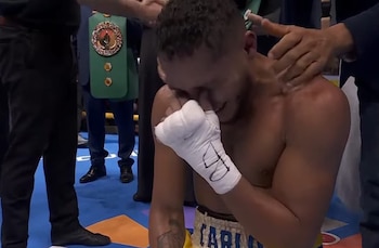 Carlos Utria, en lágrimas tras