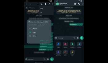 Mensajes destacados con fecha de
