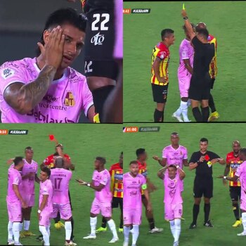 El jugador vio la tarjeta