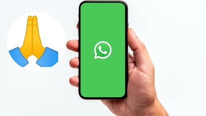 Cuál es el significado oculto del emoji de las manos juntas en WhatsApp