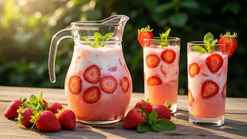 Agua de fresa cremosa fresca: receta fácil, natural y deliciosa