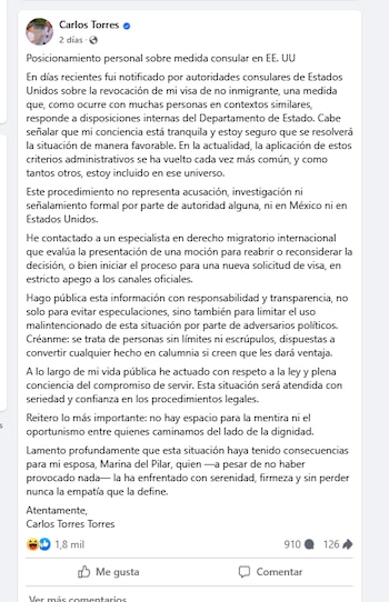 Carlos Torres Torres sobre la