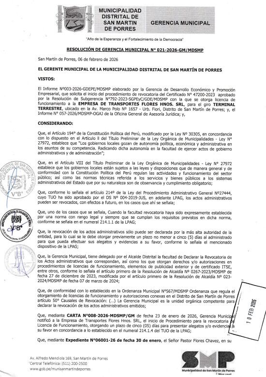 Vecinos y comerciantes de Fiori acusan a la Municipalidad de San Martín de Porres de beneficiar al grupo Wong, operador de Plaza Norte, con la medida contra Flores Hnos. S.R.L.