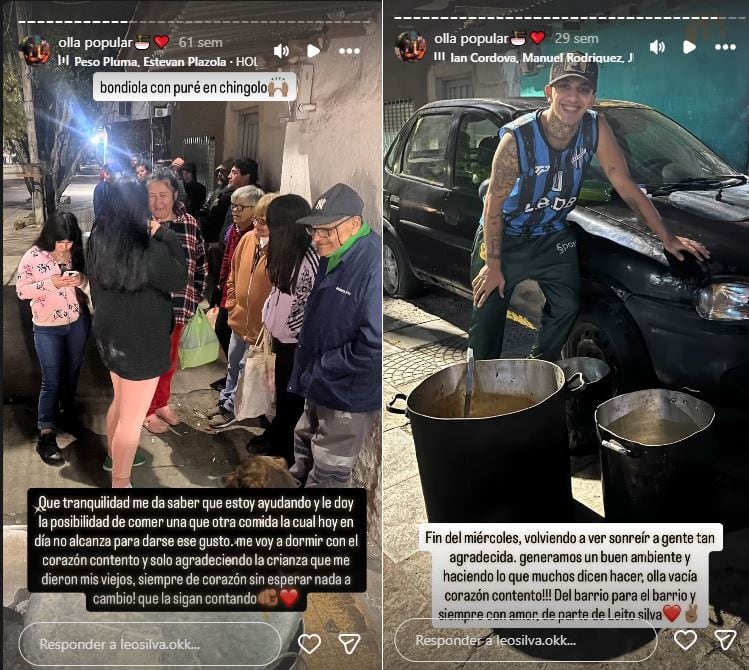 Leito Silva organiza ollas populares en Monte Chingolo, Lanús