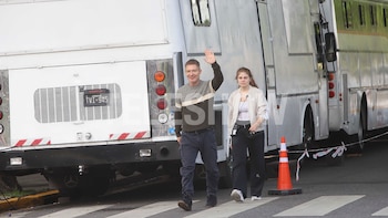 Adrián Suar filmando en Versailles