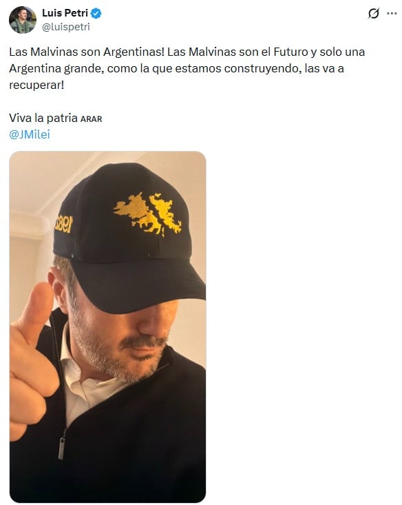 El mensaje de Luis Petri