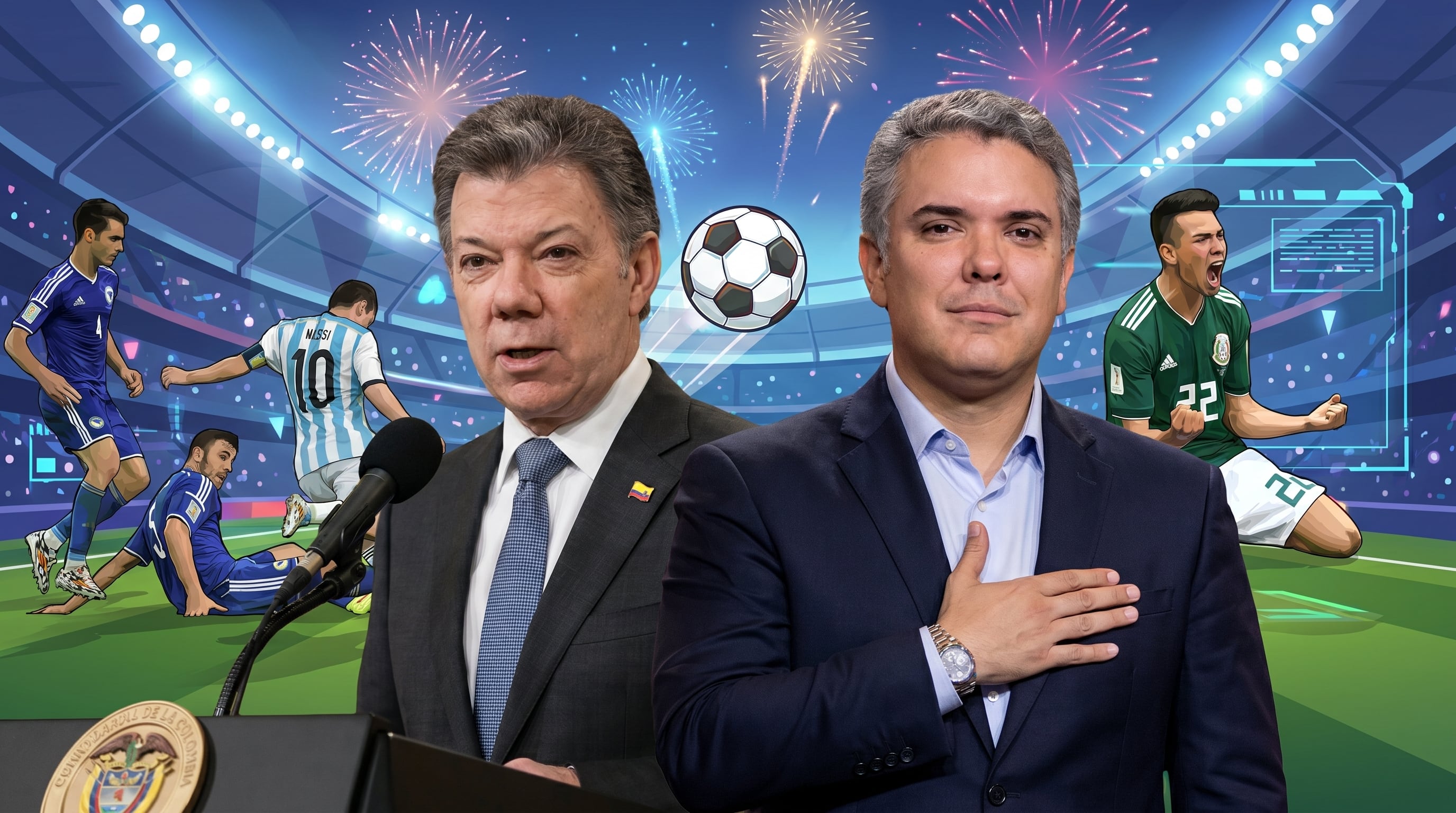 En el siglo XXI, Colombia ha elegido presidente durante la Copa del Mundo en tres ocasiones - crédito Visuales IA