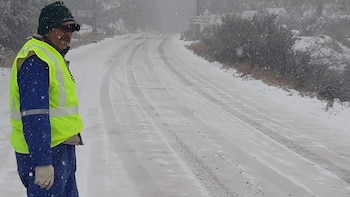 Ciudad Juárez bajo la nieve: