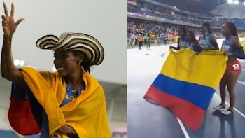 Natalia Linares (izquierda), y el