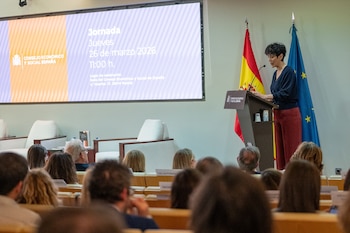 La ministra de Inclusión, Seguridad Social y Migraciones, Elma Saiz. (Isa Saiz / Europa Press)