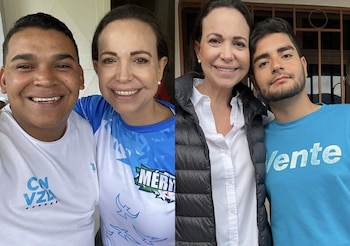 María Machado en la izquierda