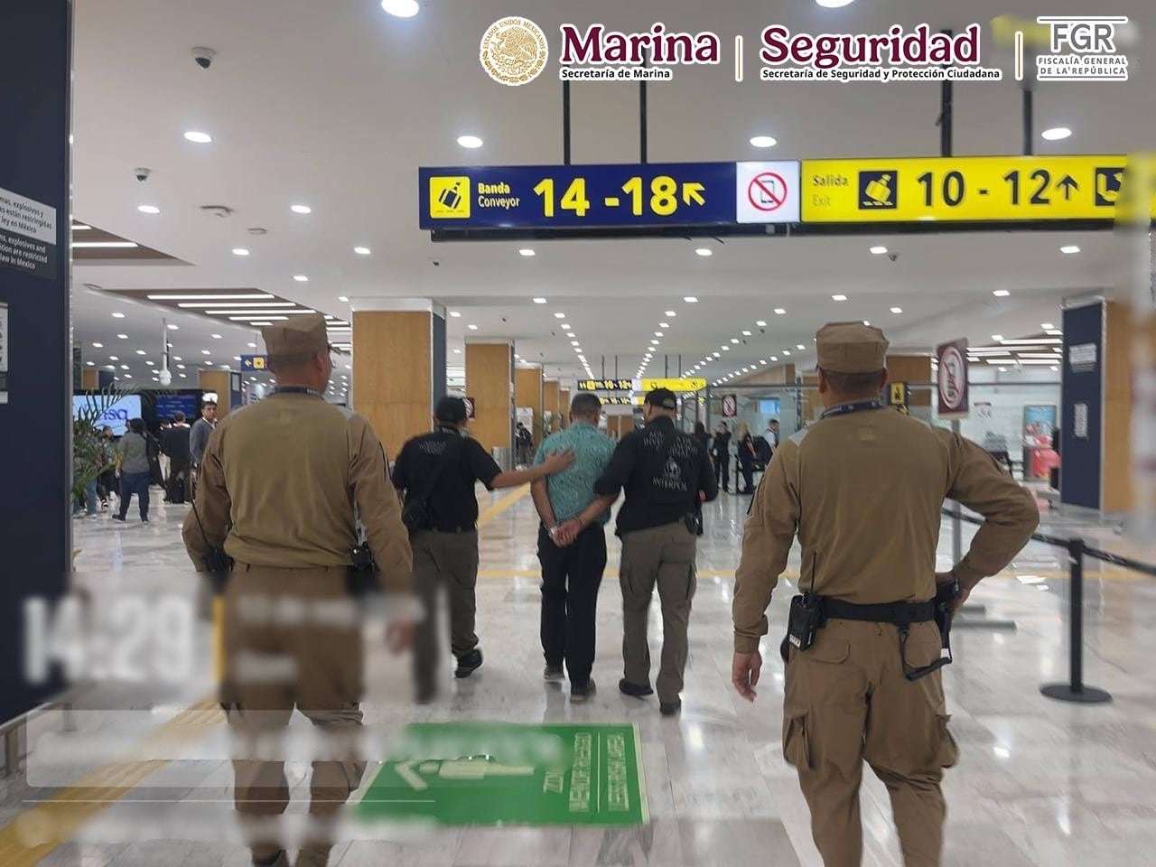 Detienen a dos personas en el AICM: un extranjero por secuestro y una mujer por explotación sexual. SSPC