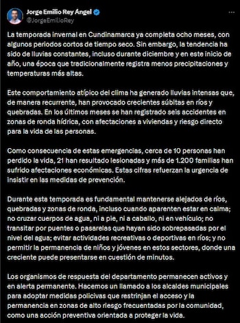 Frente al incremento de lluvias