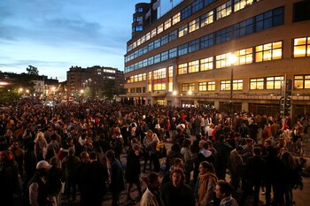 Celebraciones en la plaza Flagey