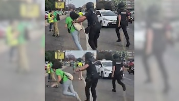 La profesora agredida por un policía en una concentración por la educación pública en Valencia sufre una fractura nasal y necesitó puntos de sutura en la barbilla