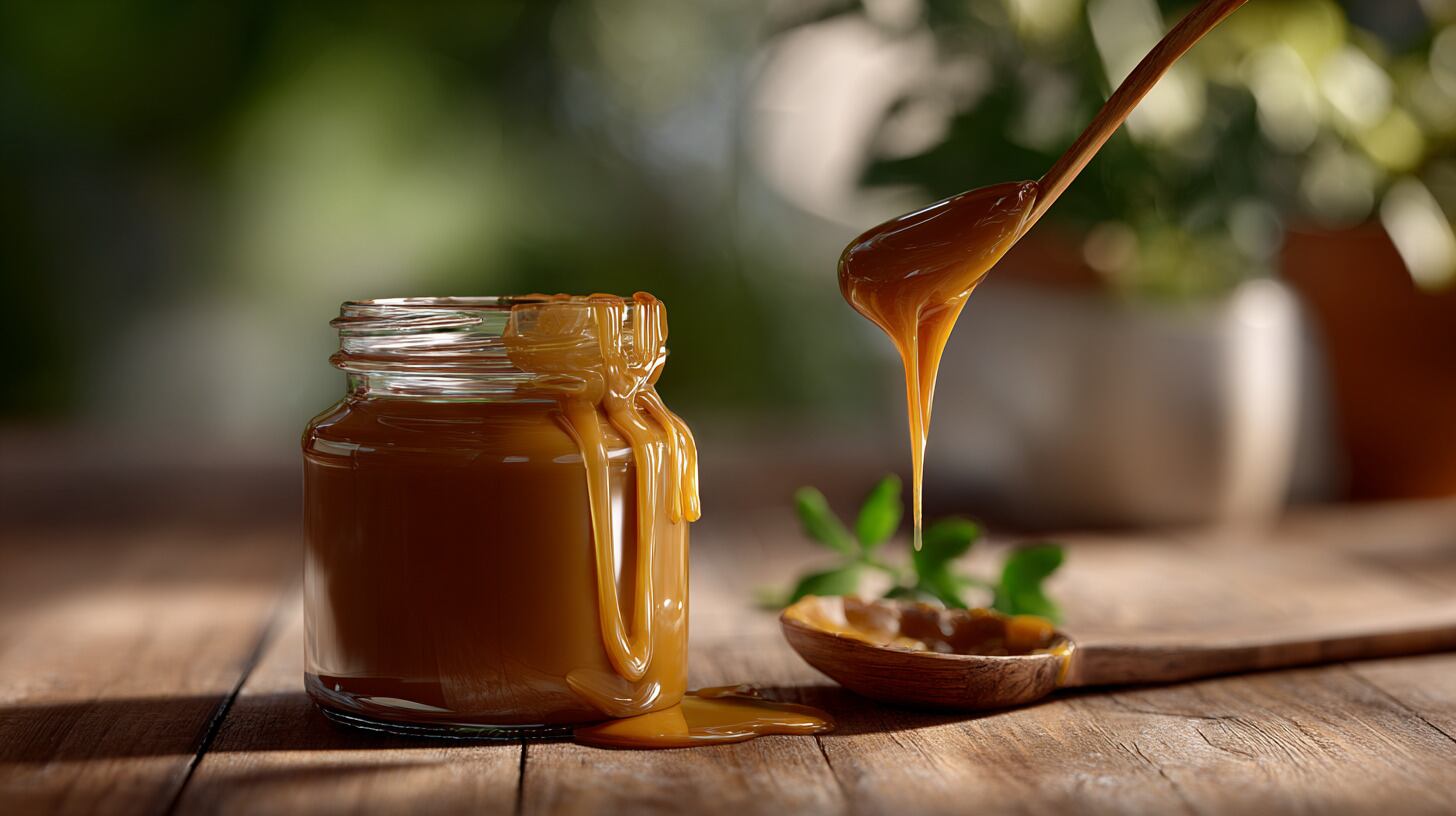 Cajeta con textura espesa y color caramelizado, preparada de forma tradicional en cocina mexicana. (Imagen Ilustrativa Infobae)