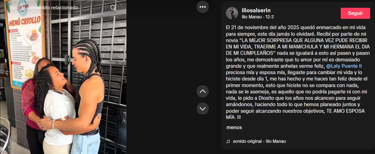 Ilio y Laly Puente muestran una relación estable en redes sociales, compartiendo momentos familiares.