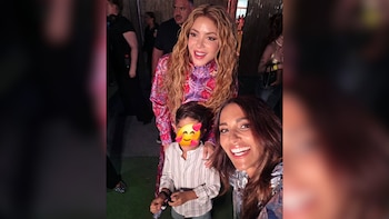 Paula Echevarría con sus hijos en el concierto de Shakira (Instagram)