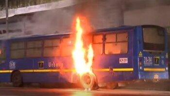 Se incendió bus del Sitp