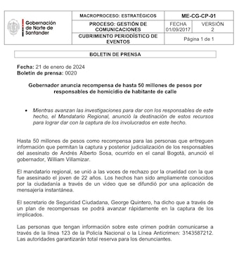 Asesinato de un habitante de