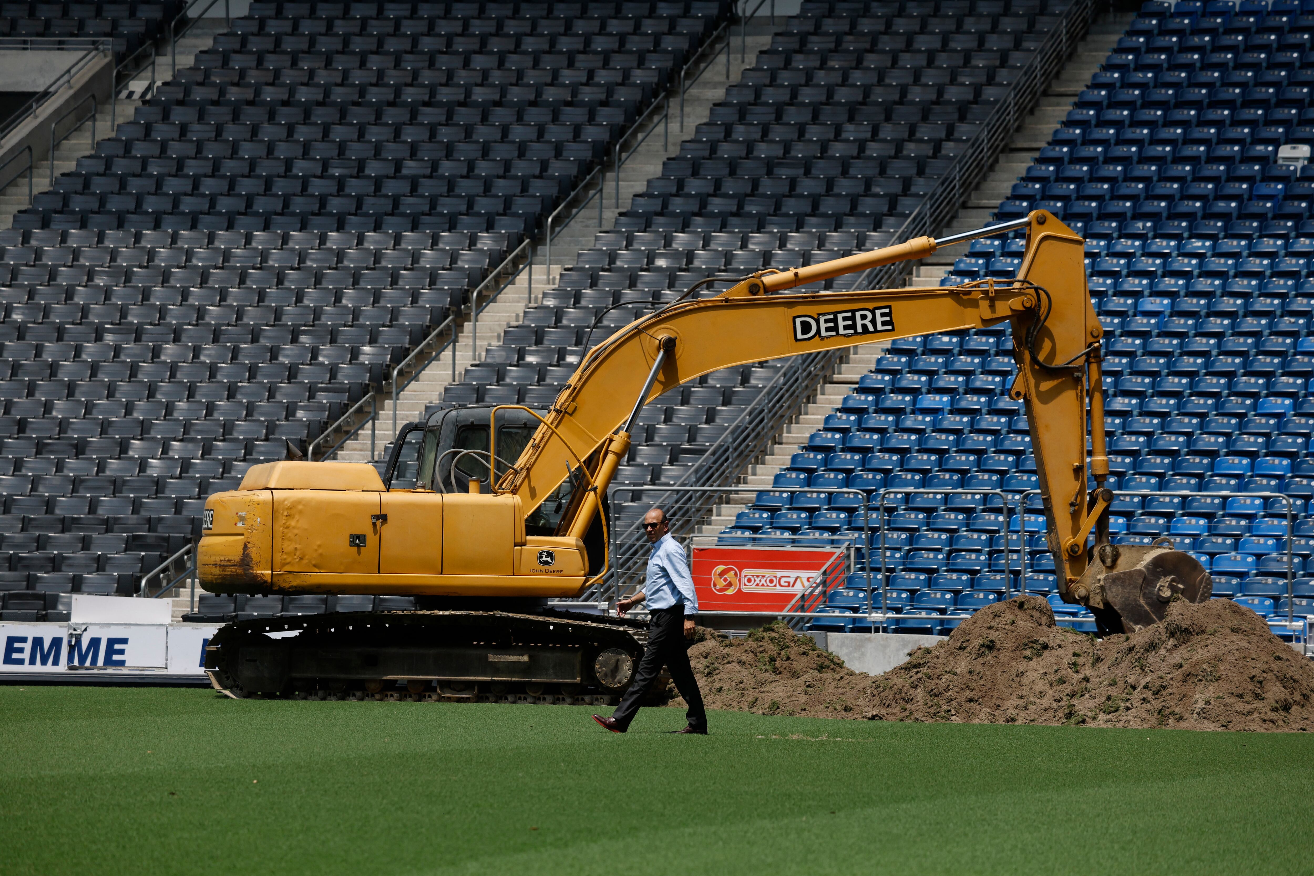 El Estadio BBVA de Monterrey inició su proyecto de remodelación con miras a la Copa Mundial de Fútbol 2026 (REUTERS/Daniel Becerril)