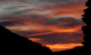 Un hermoso atardecer en Birnam,