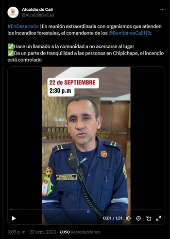 El vídeo publicado en X,