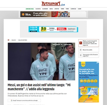 Los medios del mundo reflejaron la despedida de Messi de la selección argentina