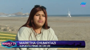 Exponen presunta doble vida sentimental de ‘Cri-Cri’: mujer asegura que él negaba a su esposa. Captura: Magaly TV La Firme.