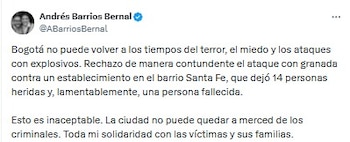 El concejal Andrés Barrios expresó