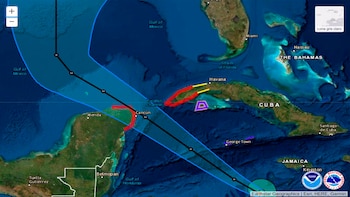 Huracán Delta (Foto: Twitter@SkyAlertStorm)