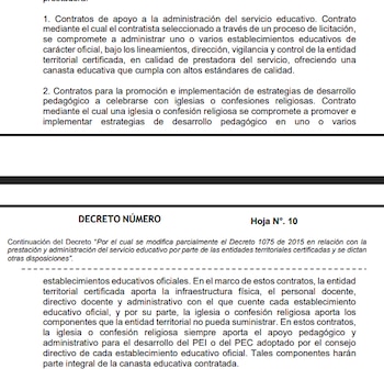 El proyecto habilita contratos con iglesias o confesiones religiosas para estrategias pedagógicas dentro de establecimientos oficiales y reabre el debate sobre la laicidad del Estado - crédito Sucop