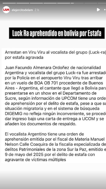 La información que publicó la