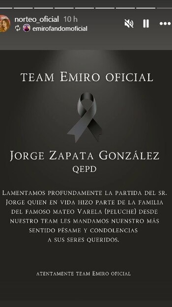 Condolencias de los fans de