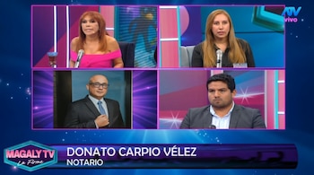 Documento de questão do notário Donato Carpio