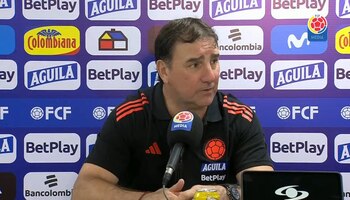 El estratega argentino compareció en rueda de prensa tras la victoria ante Argentina en Barranquilla por 2-1 - crédito Gol Caracol