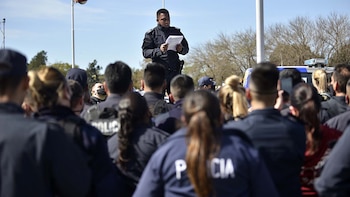 Policías en La Matanza a