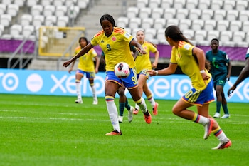 Valerin Loboa marcó el gol del triunfo de la selección Colombia ante Nigeria - crédito FCF