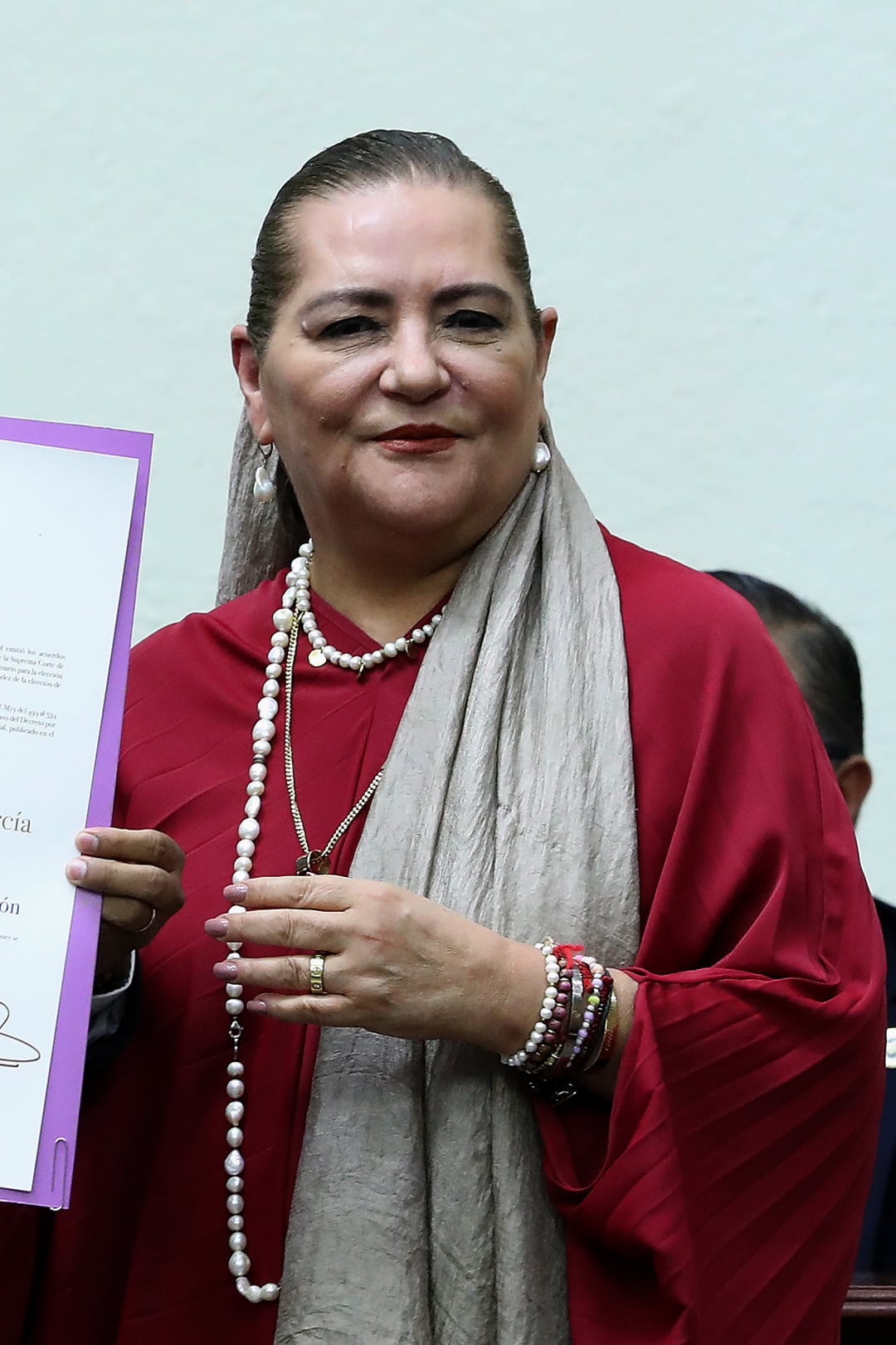 Fotografía de archivo de la presidenta consejera del Instituto Nacional Electoral (INE), Guadalupe Taddei, durante un acto protocolario en Ciudad de México de México (México). EFE/ Mario Guzmán
