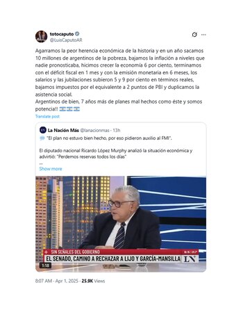 La respuesta tuitera de Luis