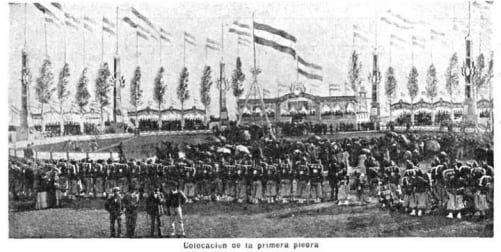 Colocación de la piedra fundamental de lo que sería la ciudad de La Plata, el domingo 19 de noviembre de 1882.