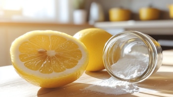 Bicarbonato de sodio y un